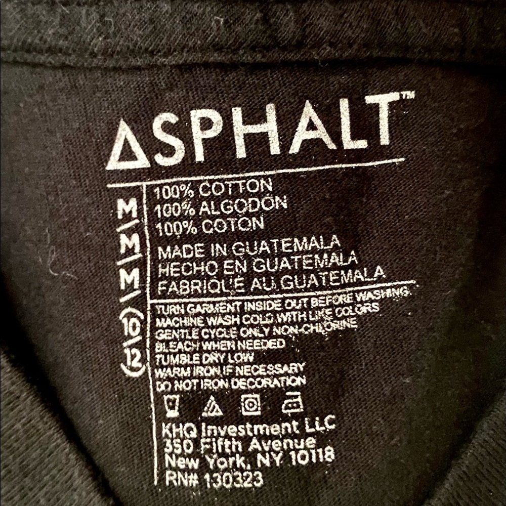 Black Cotton ‘Asphalt’ T-Shirt/Floral Print Details/EUC/Size M - Picture 3 of 3